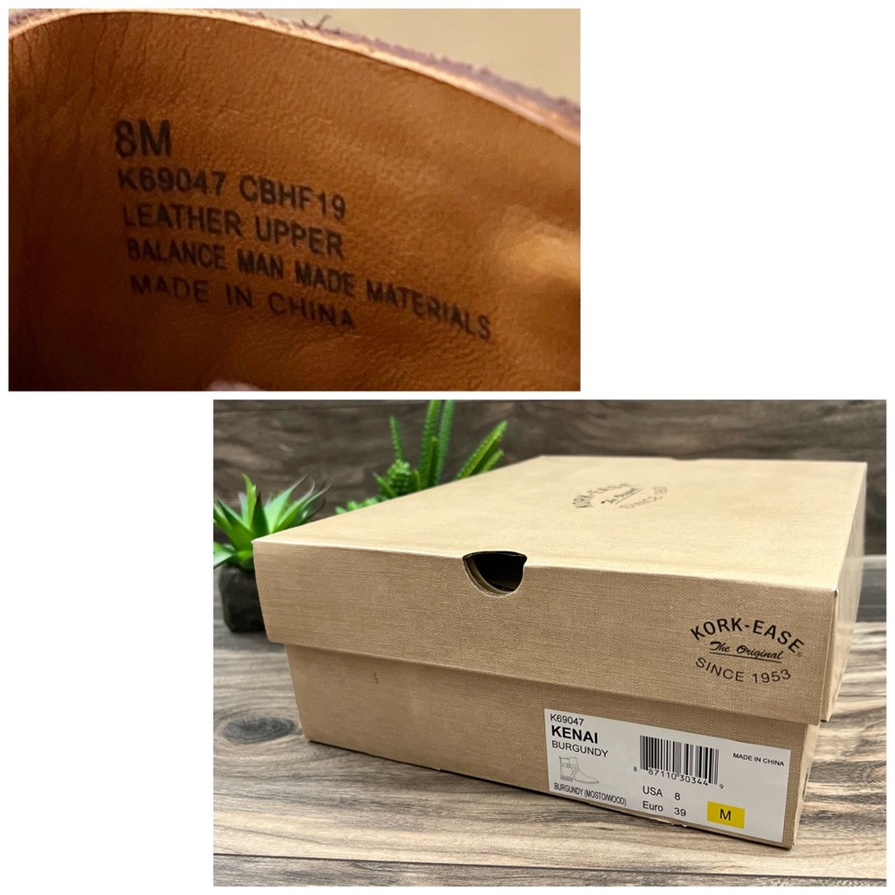 NIB Kork Ease Kenai Studded Ankle Boots Bootie Burgundy Suede Buckle Strap 8M - Picture 11 of 12